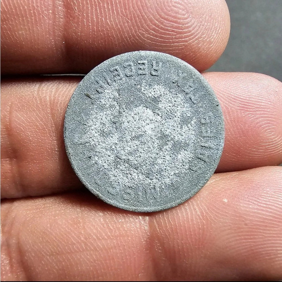 Missouri Sales Tax Receipt Token 1 Mill Lot Of 5 Coins Silver Tone very worn - Picture 3 of 5